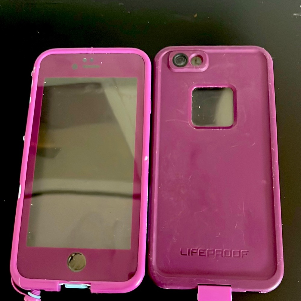 Purple/aqua Lifeproof 6s iPhone case